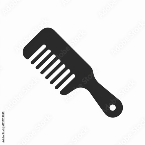 Black hair comb isolated on white background