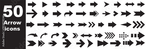 Arrow icon set. arrow. Arrows big black set icons. Modern simple arrows. cursor. different arrow signs. Black direction pointer. Arrow set. Vector illustration set