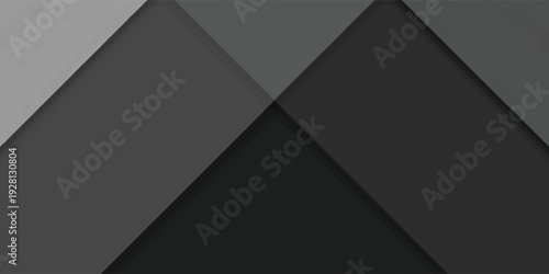 Abstract dark grey geometric background with layered material design shapes eps10