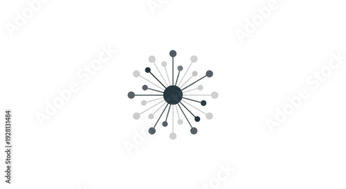 Centralized Network Structure with Nodes and Connections.