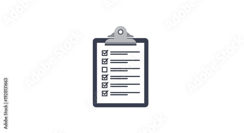 Clipboard with Checklist and Checkboxes.