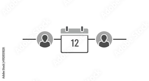 Calendar Icon with People Connection.