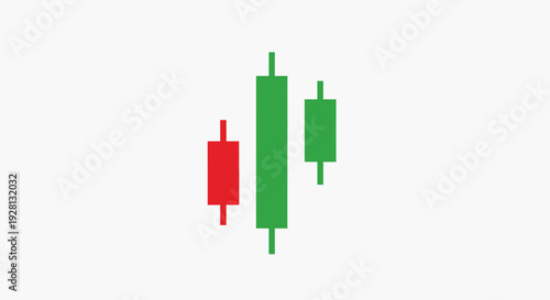 Candlestick chart stock market graph.