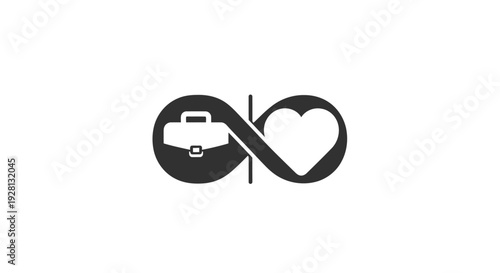 Car and heart infinity symbol.