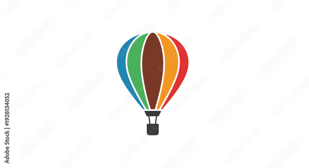 Fototapeta premium Colorful hot air balloon floating high.