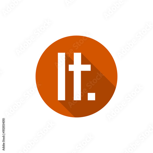 Letter IT logo icon isolated on white background