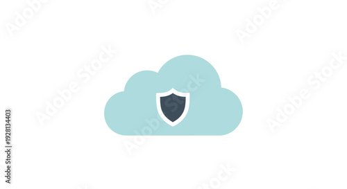 Cloud Security Shield Protection Icon.
