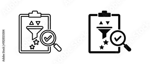 Refinement icon set with style outline and solid. vector simple elements for design and presentation.