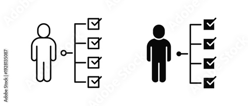 Test icon set with style outline and solid. vector simple elements for design and presentation.