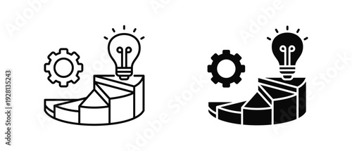 Competence icon set with style outline and solid. vector simple elements for design and presentation.