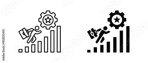 Success icon set with style outline and solid. vector simple elements for design and presentation.