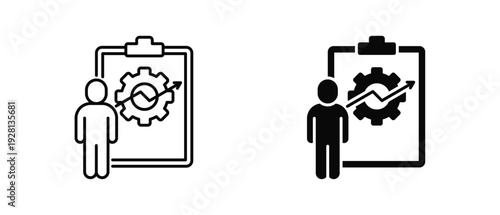 Self Development icon set with style outline and solid. vector simple elements for design and presentation.