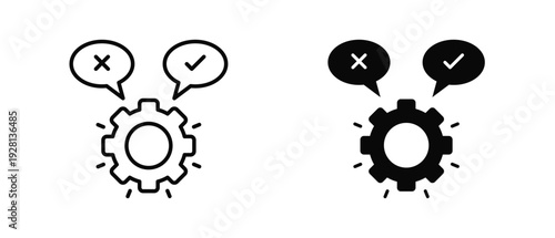 Feasibility  icon set with style outline and solid. vector simple elements for design and presentation.