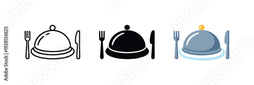 Ambience harmony presented through a covered serving cloche on a plate with neatly placed cutlery clearly visible at center,