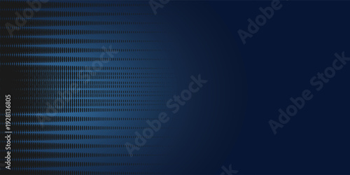 Abstract Blue Soundwave Background With Digital Waveform and Modern Tech Grid