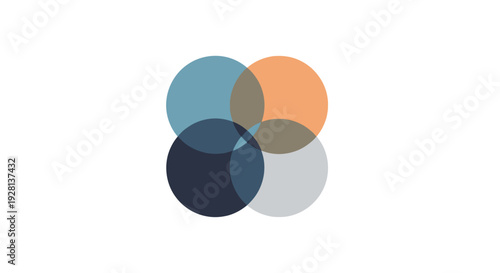 Colorful overlapping circles design element.