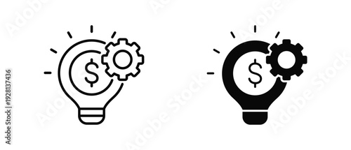 Business Innovation  icon set with style outline and solid. vector simple elements for design and presentation.