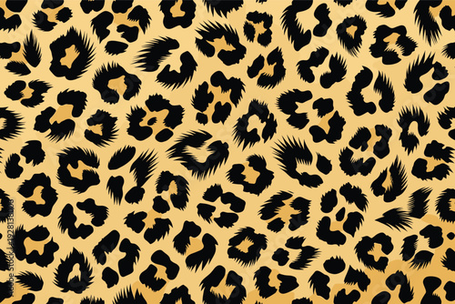 Wild animal skin pattern with fur camouflage design on a wildlife background viewed from above in a graphic illustration