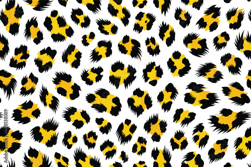 Wild animal skin pattern featuring fur camouflage in a seamless wildlife background illustration