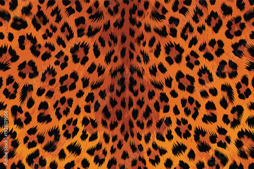 Wildlife animal skin pattern fur camouflage seamless close-up illustration of leopard texture for fashion design
