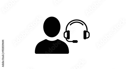 Customer Service Representative Wearing Headset.