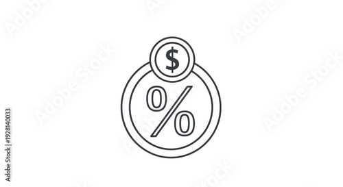 Discount Percent Symbol Dollar Sign.