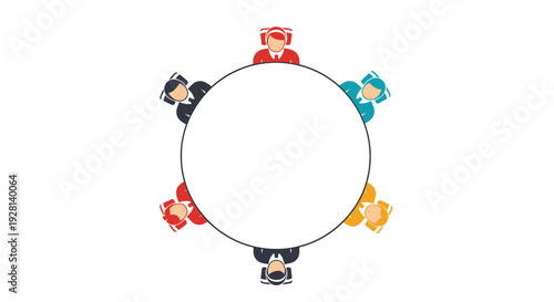 Diverse people holding hands in circle.