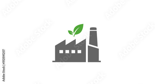 Eco Friendly Industrial Factory Icon.