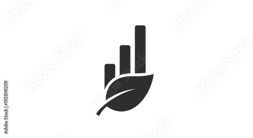 Eco friendly leaf hand logo symbol.