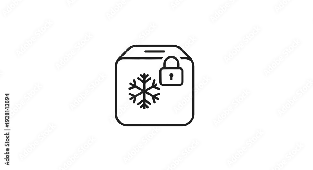 Φωτογραφία Frozen food storage container icon.