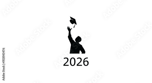 Graduate Throwing Cap in the Air.