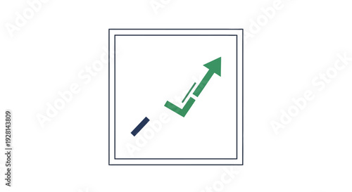 Green Arrow Graph Increasing Trend Icon.