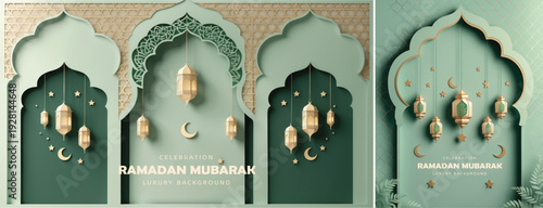elegant islamic ramadan celebration background, Ramadhan kareem background for banner & social media template	