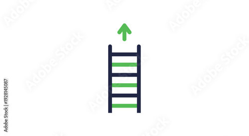 Green Ladder with Arrow on Top.