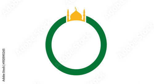 Green ring with gold crown.
