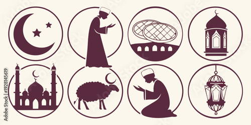 A diverse collection of symbols representing various cultural and religious beliefs Vector