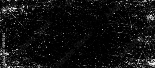 Abstract Grunge Dust Texture with Scratch Effects in Black and White Seamless Vector Pattern Illustration for Modern Graphic Design.