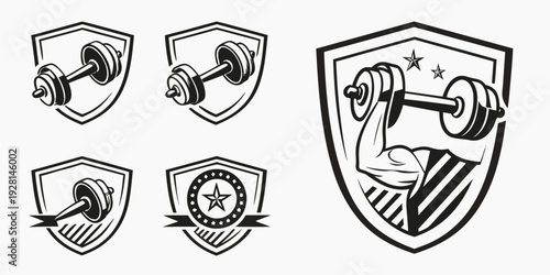 A collection of historical shields and crests from various cultures and time periods Vector