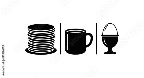 Breakfast food and drink icons