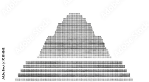 Step Pyramid with Halftone Texture Effect