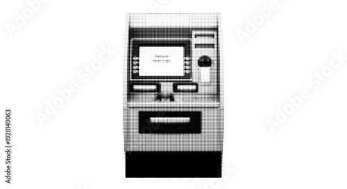 ATM Machine with Halftone Texture Effect