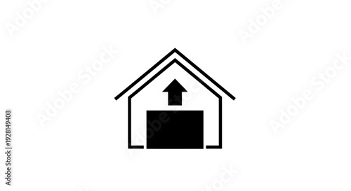 House Icon With Upward Arrow.