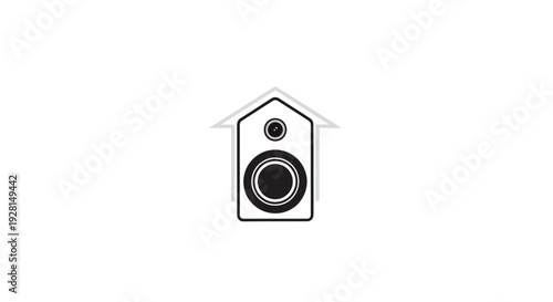 House shaped speaker icon design.