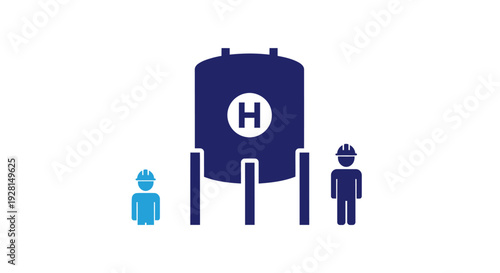 Hydrogen Fuel Cell Energy Concept.