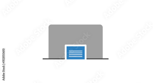 Laptop computer with blue screen.