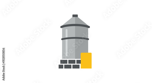 Industrial silo storage facility structure.