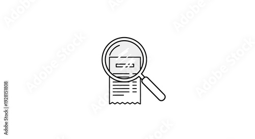 Magnifying Glass Examining Document Details.