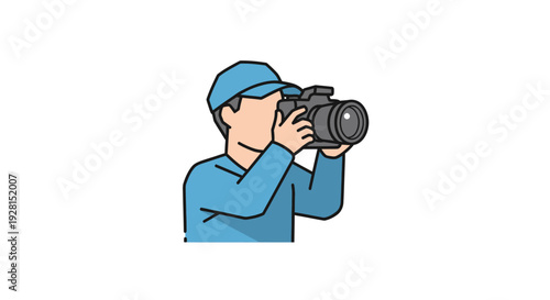 Man holding a digital camera.