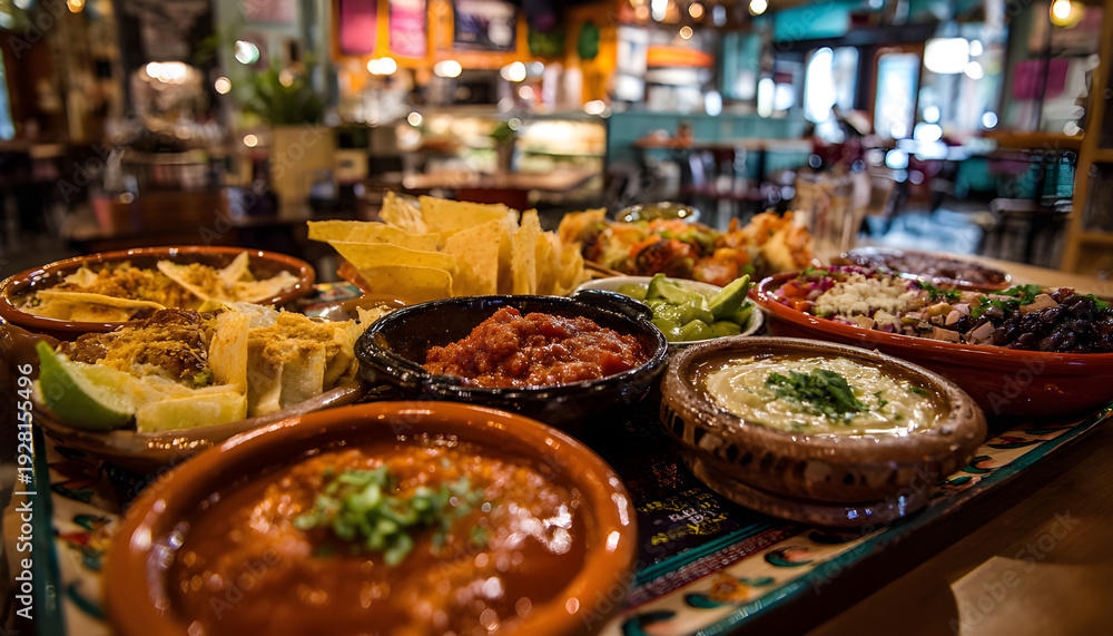 Fototapeta premium Food Tour Explore local Hispanic restaurants and food markets