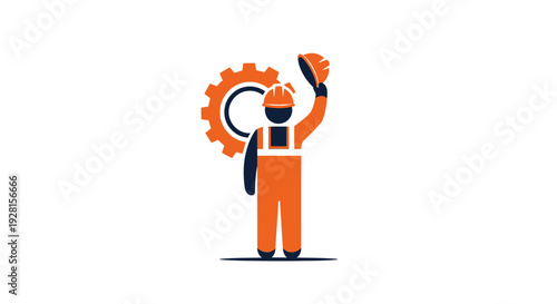 Man in Orange Jumpsuit Working with Tools.